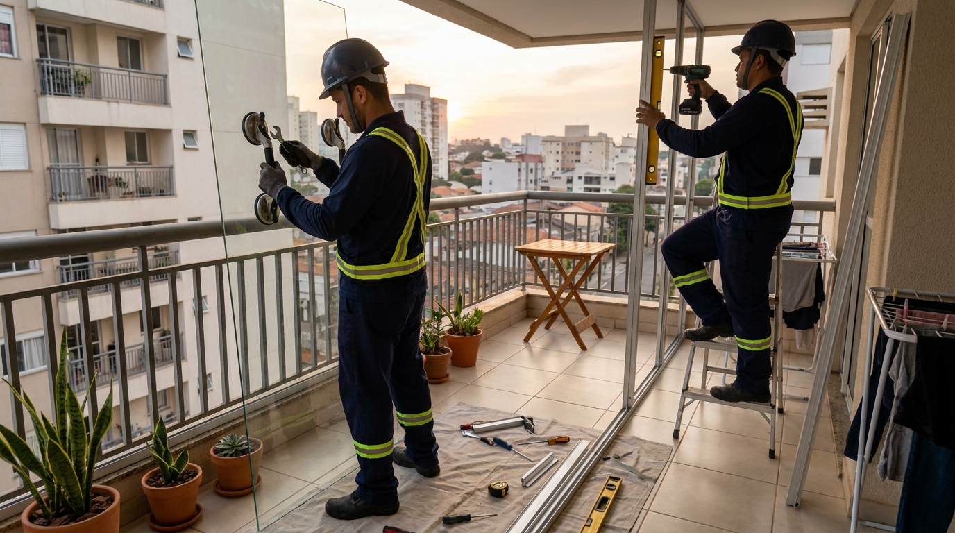 Divisórias em Vidro no Caputera, Sorocaba‑SP