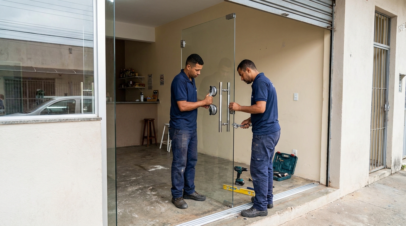 Portas em Vidro no Jardim Santa Esmeralda, Sorocaba‑SP