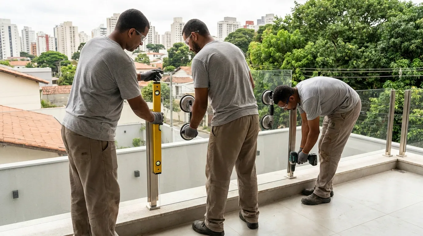 Guarda-Corpo de Vidro para Sacada em Sorocaba‑SP